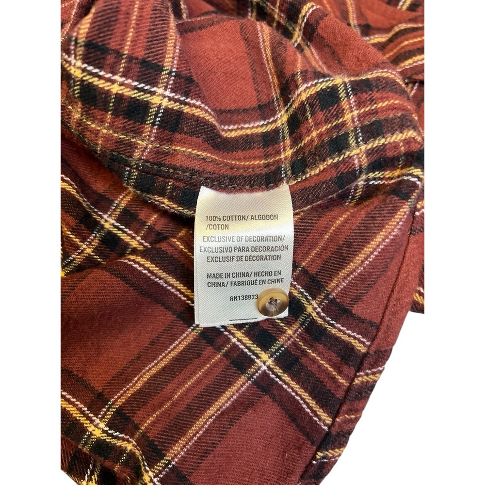 Cody James Pearl Snap Flannel Shirt Men's‎ Medium Plaid Flip Cuffs Western Rodeo - Picture 8 of 9